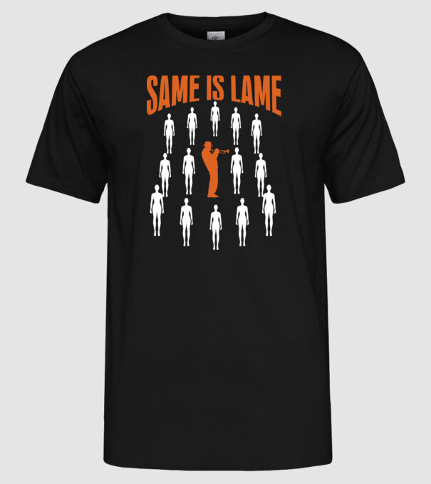 Same is lame trumpet minta fekete pólón
