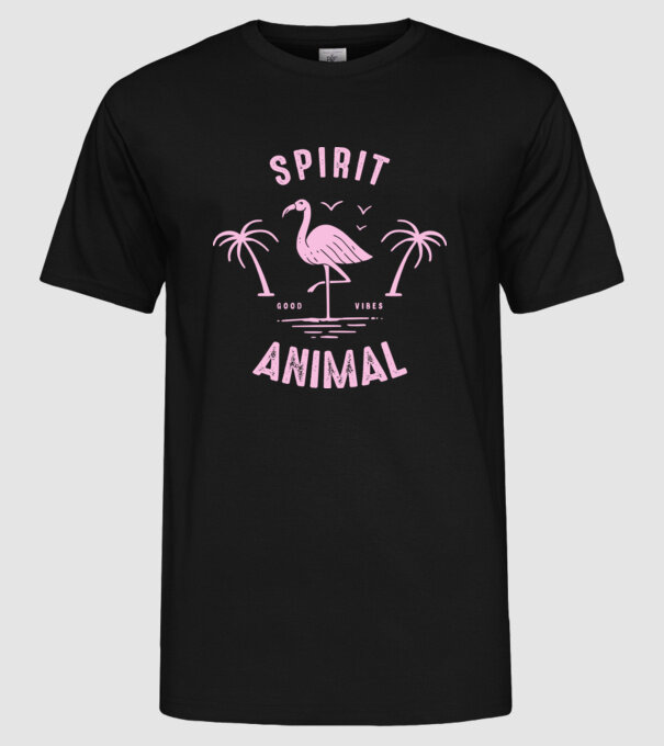 SPIRIT ANIMAL minta fekete pólón
