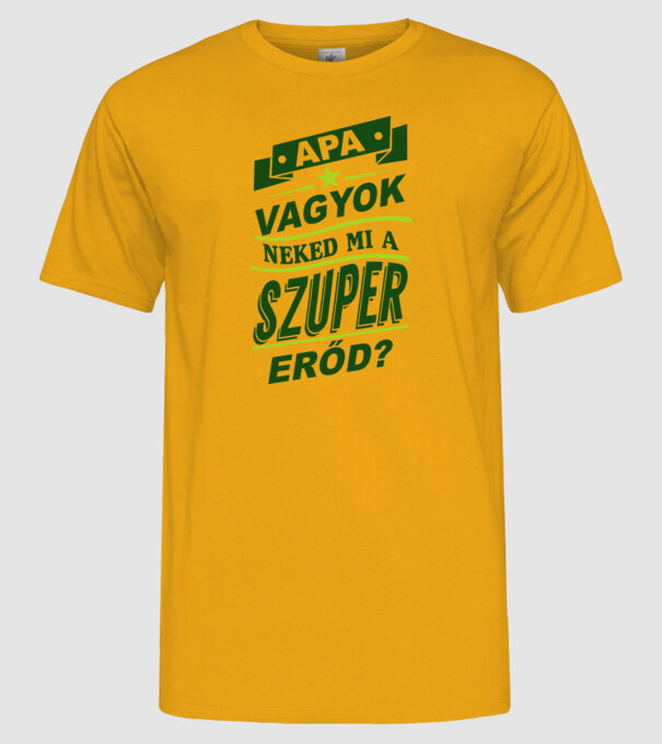 Apa szupererő minta sárga pólón