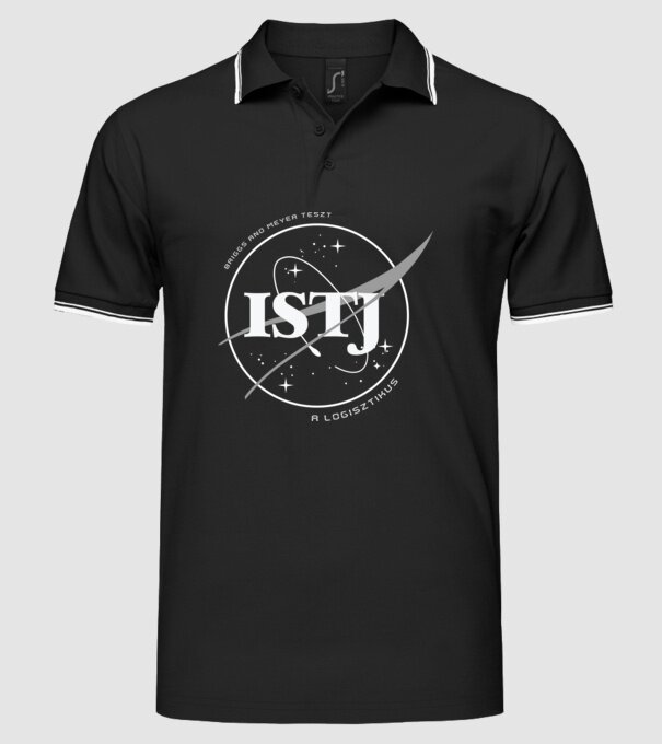 16 Személyiségtipus NASA ISTJ A LOGISZTIKUS minta fekete pólón