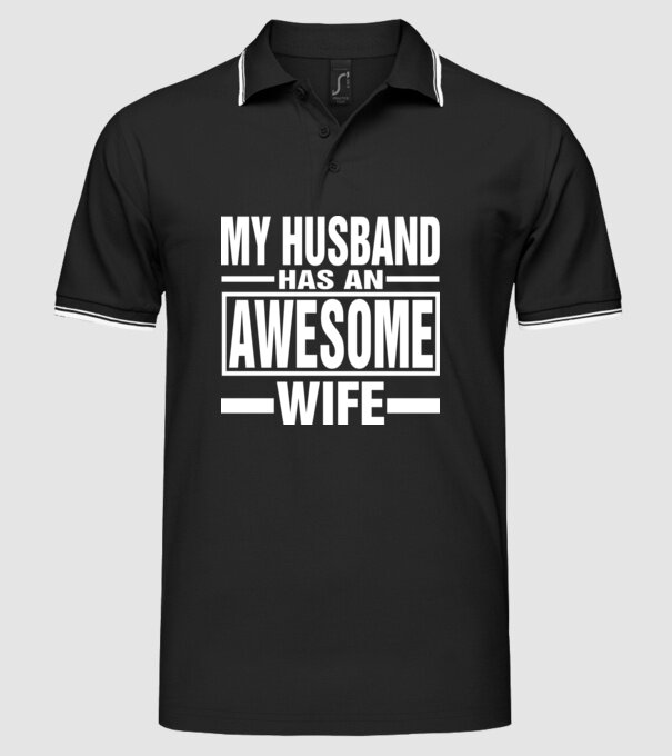 Awesome wife minta fekete pólón