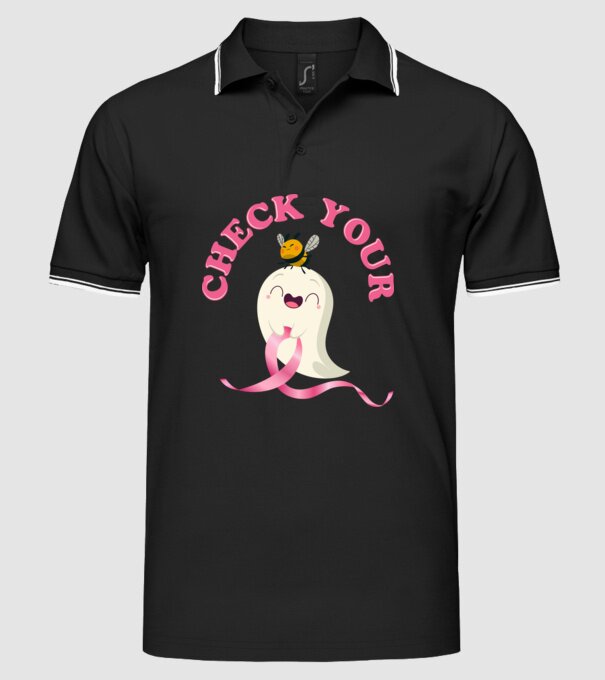Check your boo-bees minta fekete pólón