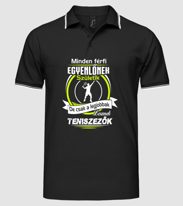 Legjobb teniszező minta fekete pólón