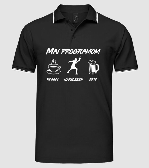 Mai programom - pingpong minta fekete pólón