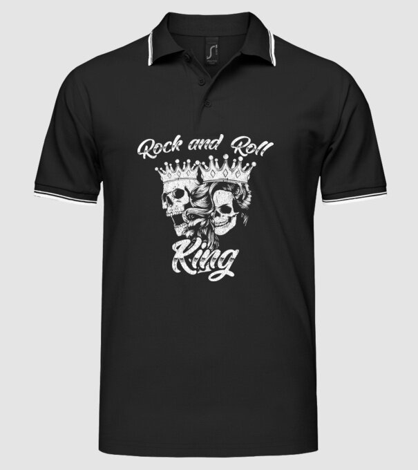 RNR KING minta fekete pólón