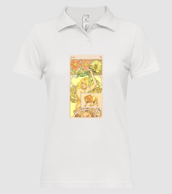 Tarot Horoszkóp OROSZLÁN minta fehér pólón