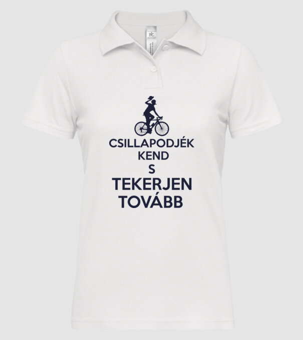 Csillapodjék kend minta fehér pólón
