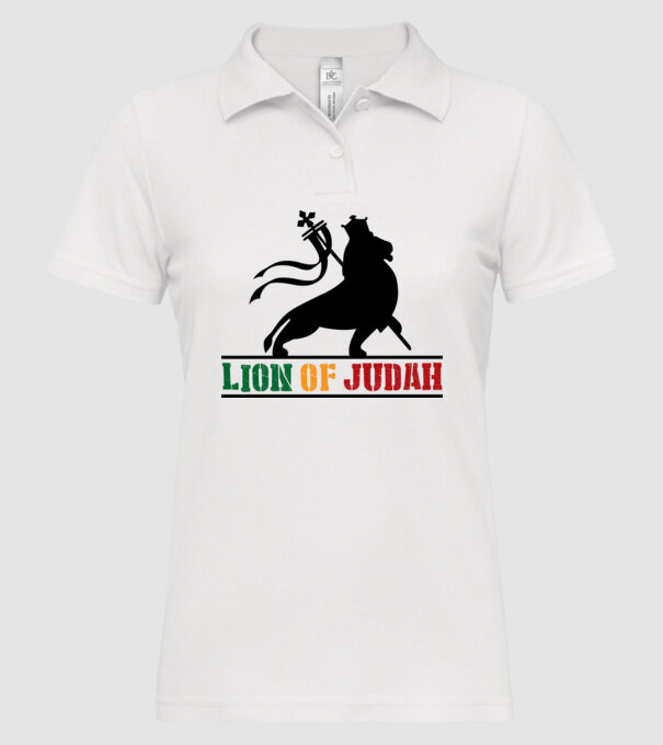 Lion Of Judah minta fehér pólón