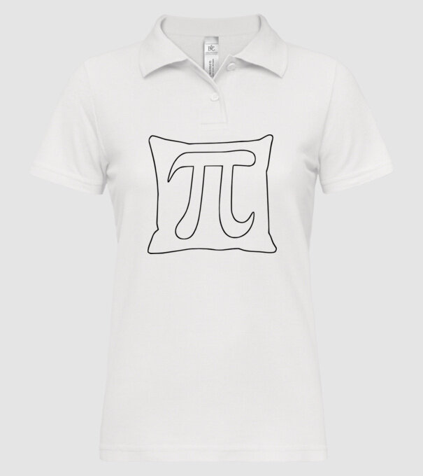 PI minta fehér pólón