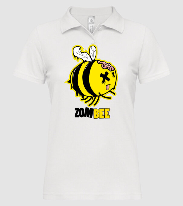 zombee minta fehér pólón