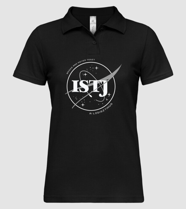 16 Személyiségtipus NASA ISTJ A LOGISZTIKUS minta fekete pólón