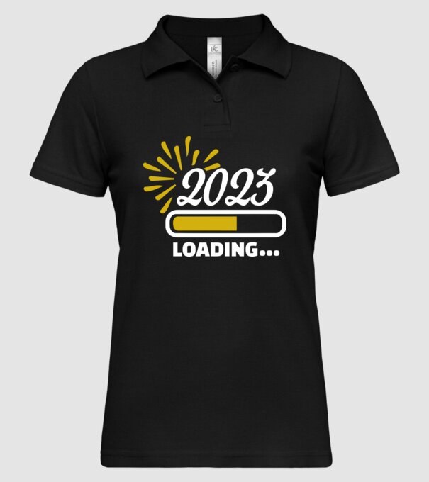 2023 LOADING minta fekete pólón