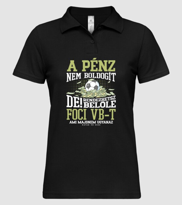 A pénz nem boldogít minta fekete pólón