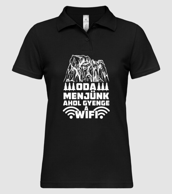 Ahol gyenge a wifi minta fekete pólón