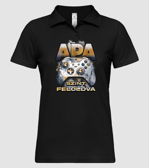 Apa szint feloldva minta fekete pólón