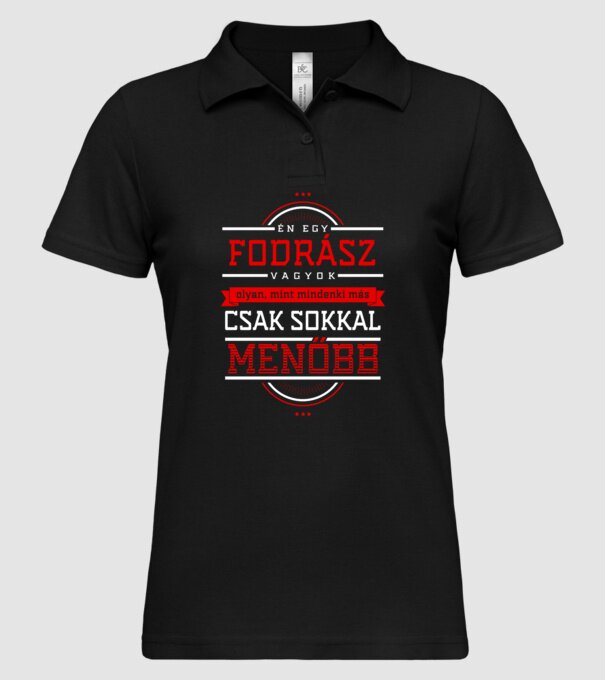 Én egy menő fodrász vagyok minta fekete pólón