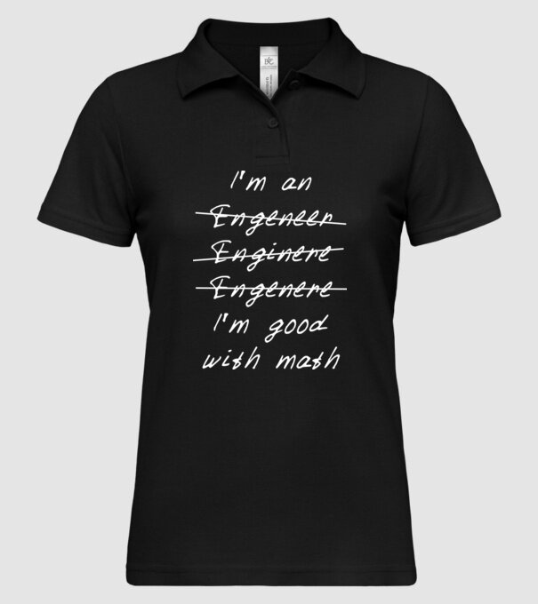 I'm good with math minta fekete pólón
