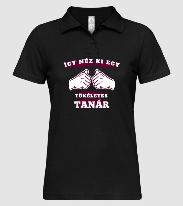 Így néz ki egy tökéletes TANÁR minta fekete pólón