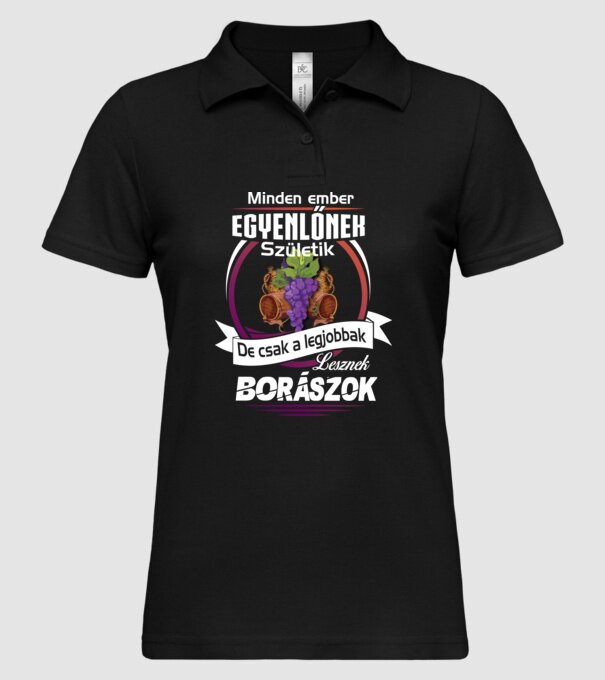 Legjobbak borászok minta fekete pólón