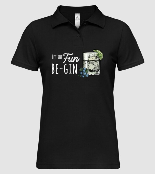 Let the fun be gin minta fekete pólón