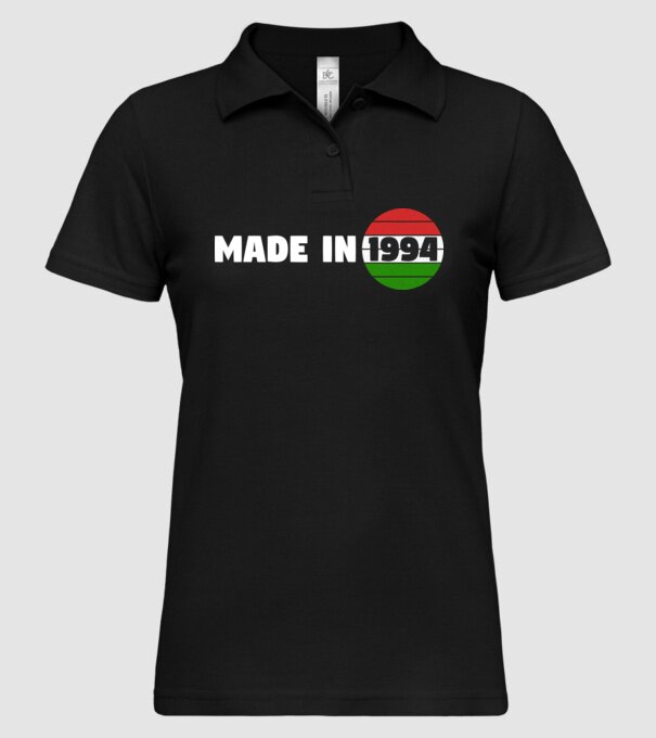 made in 1994 retro vintage hungary minta fekete pólón