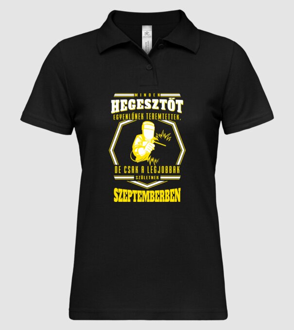 Minden hegesztőt egyenlőnek teremtettek...szeptember minta fekete pólón