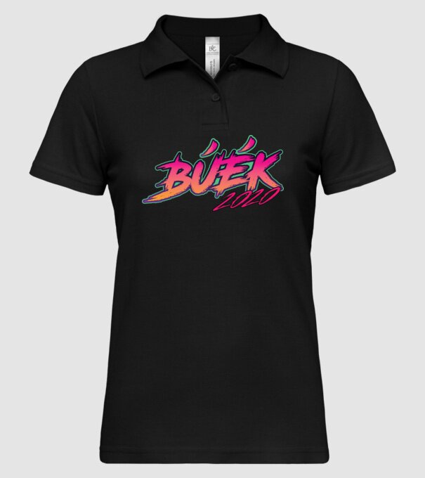 Neon retro buek 2020 minta fekete pólón