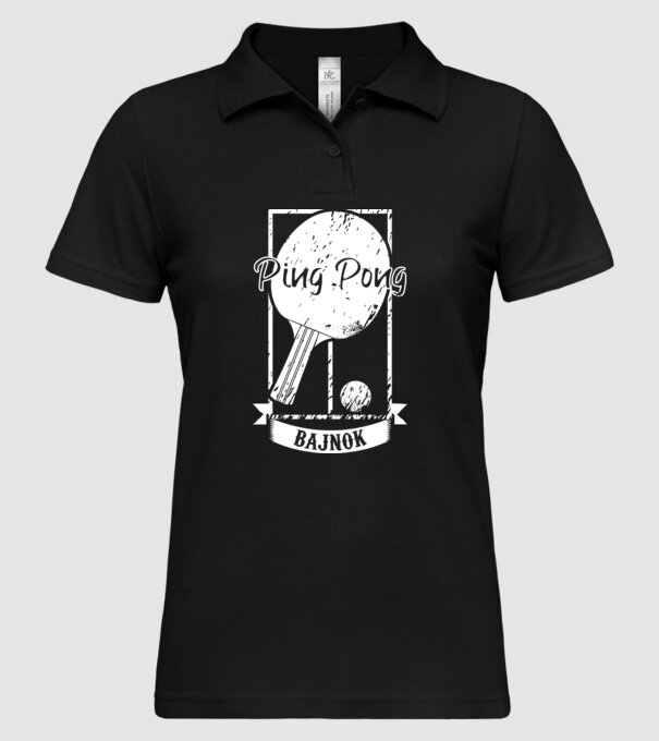 Ping Pong bajnok minta fekete pólón