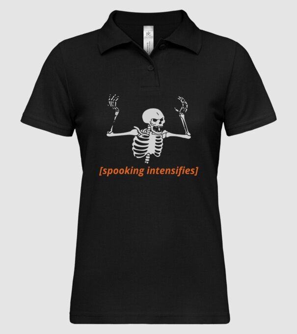 Spooking intensifies minta fekete pólón