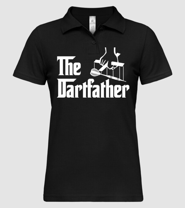 The Dartfather - fehér minta fekete pólón