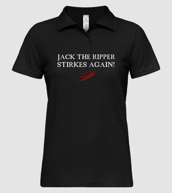 The Ripper Strikes minta fekete pólón