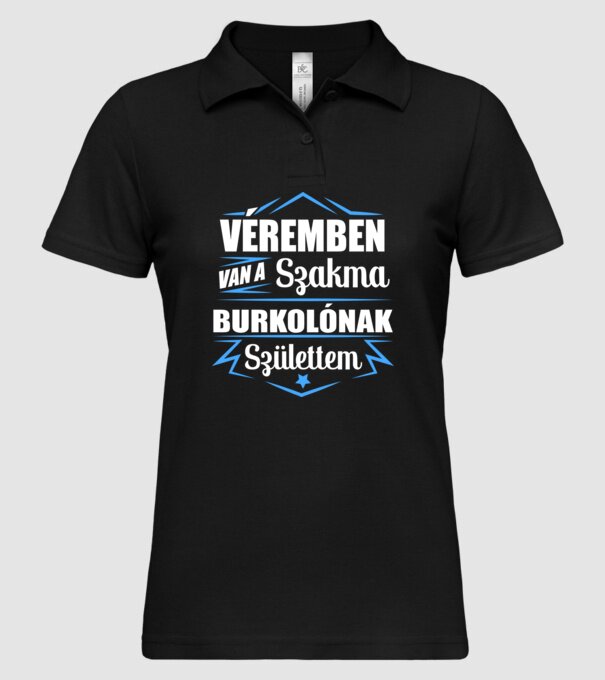 Véremben van a szakma Burkoló minta fekete pólón