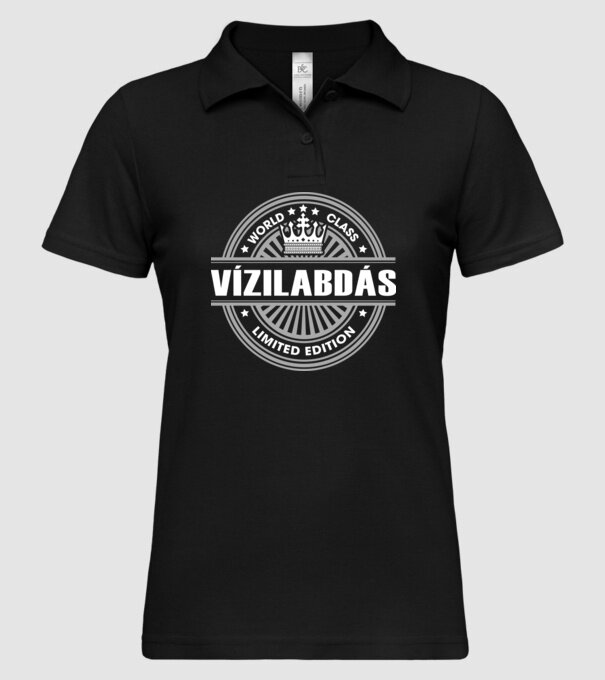 World class magyar VÍZILABDÁS minta fekete pólón
