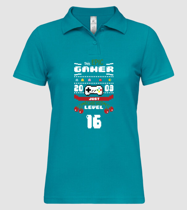 Szülinapos gamer 2003 16 minta türkiz pólón