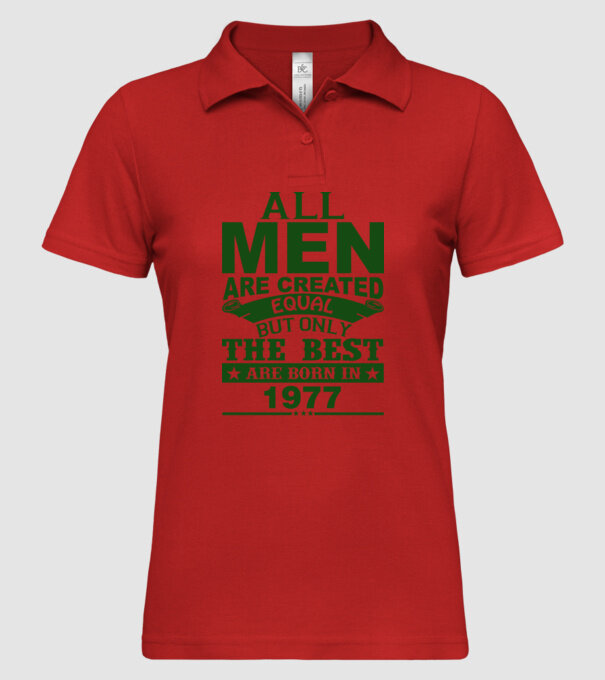 All men are created - 1977 minta piros pólón