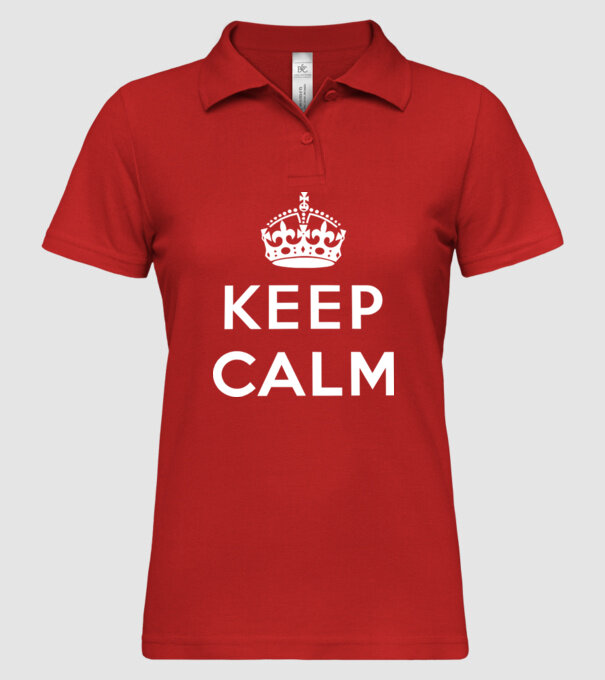 keep calm sablon minta piros pólón