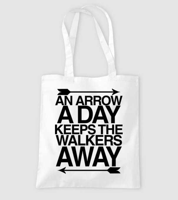 An arrow a day minta fehér pólón