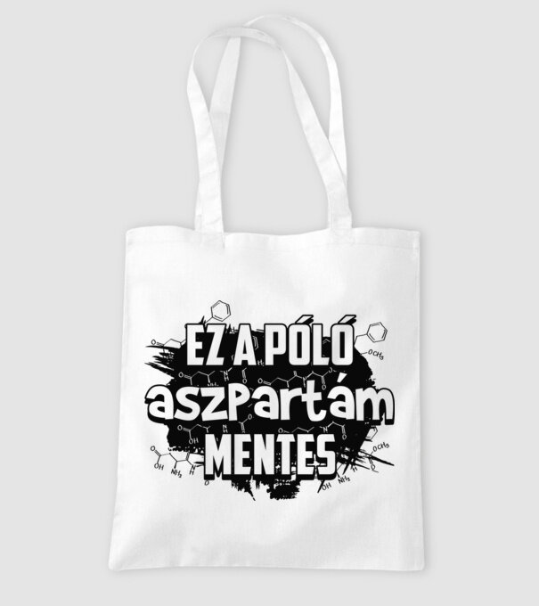 Aszpartám mentes fekete minta fehér pólón
