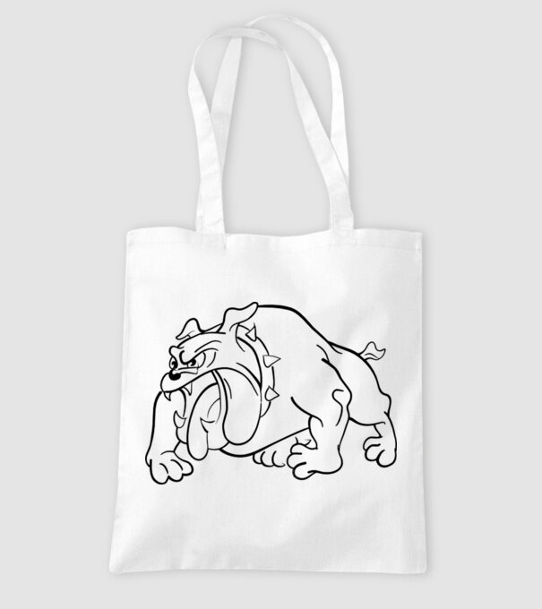Bulldog minta fehér pólón