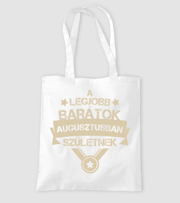 Csillagos legjobb barátok augusztus minta fehér pólón