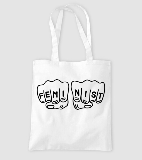 feminitst-01 minta fehér pólón