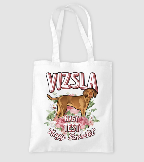 FLORAL DOGGO vizsla minta fehér pólón
