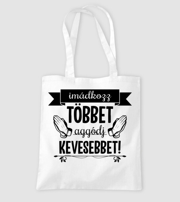 Imádkozz minta fehér pólón