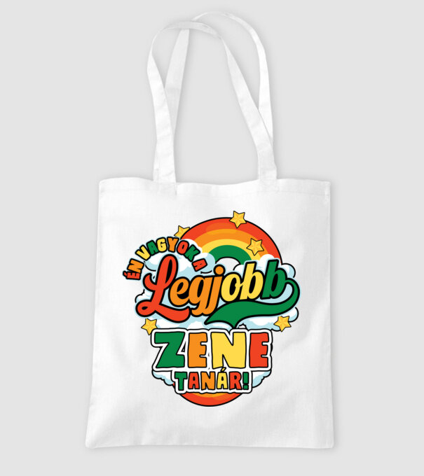 Legjobb zene tanár minta fehér pólón