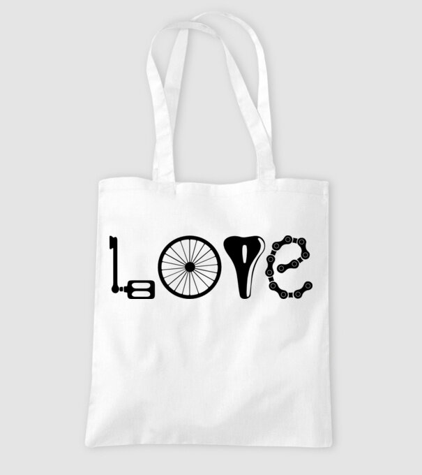 lovebicaj minta fehér pólón