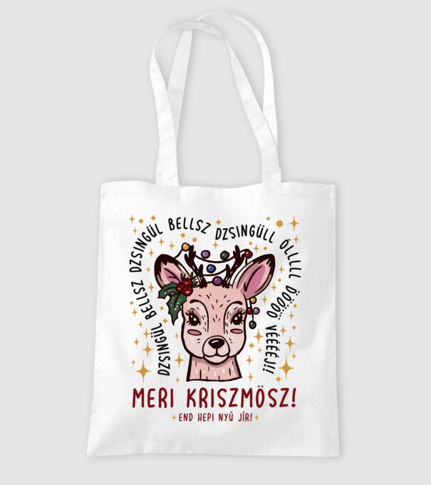 Meri kriszmösz dzsingül bellsz bögre méret minta fehér pólón