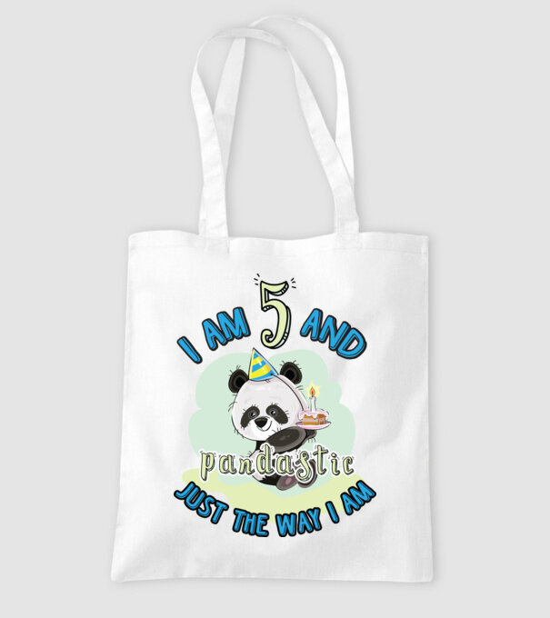 PANDASTIC 5 minta fehér pólón