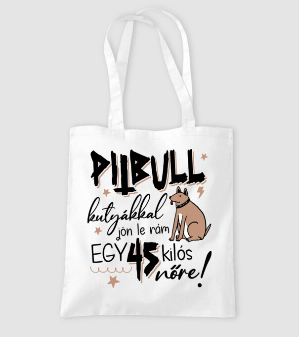 Pitbull kutyákkal jön le rám minta fehér pólón