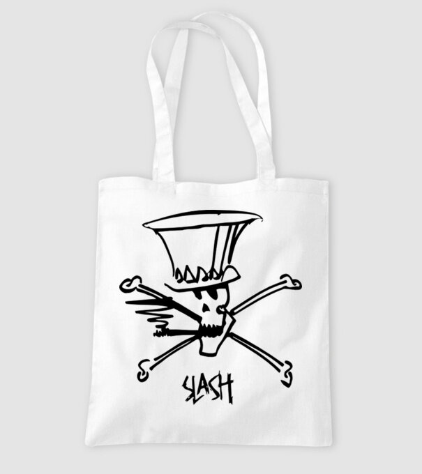 slash-logo minta fehér pólón