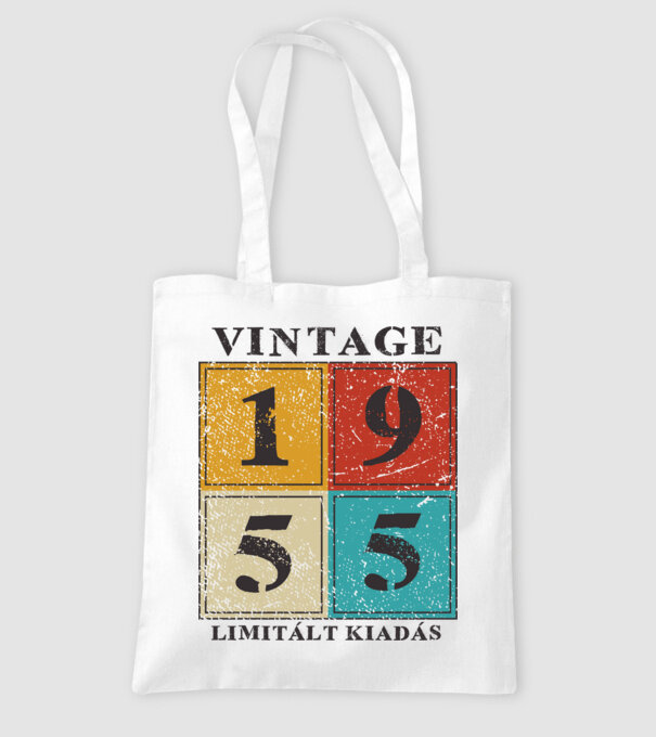 Vintage limitált - 1955 minta fehér pólón